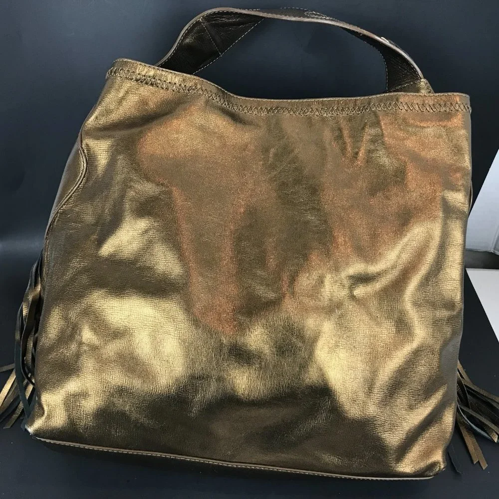 Cole Haan Gold Metallic Leather Shoulder/Satchel